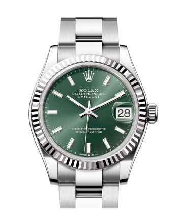 Rolex Datejust 31 Green Dial Fluted Bezel Ladies Watch 278274 278274-0017