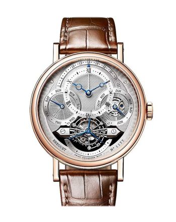 Breguet Classique Tourbillon Quantieme Perpetual Engine Turned Silvered Gold Dial 3797BR1E9WU