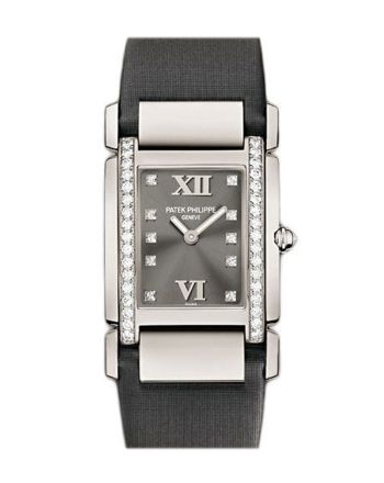 Patek Philippe Twenty four Medium Eternal Gray Dial 18 Carat White Gold Ladies Watch 4920G-001