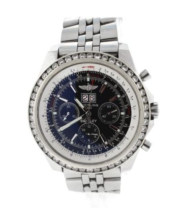 Breitling Custom Diamond Bezel Bentley 6.75 Men's Watch A4436212-B728SS