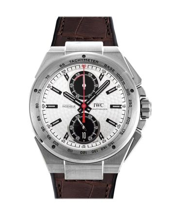 IWC Ingenieur Silver Dial Chrono Leather Strap Automatic 45mm Men's  Watch IW378505