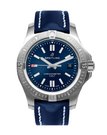 Breitling New Colt 44mm Blue Leather A17388101 C1X1