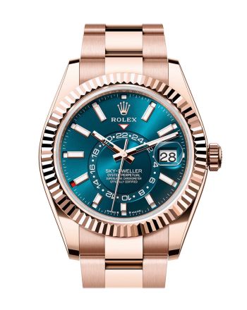 Rolex Sky Dweller 42 Blue- Green Dial Rose Gold Oyster Mens Watch 336935