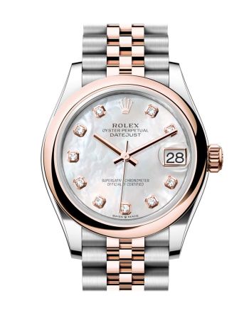 Rolex Datejust 31 Mother Of Pearl Diamond Dial Rose Gold Steel Jubilee Ladies Watch 278241 278241-0026