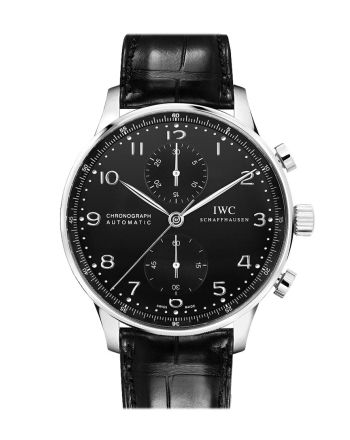 IWC Portuguese Automatic Chronograph Black Dial Men's Watch IW371447