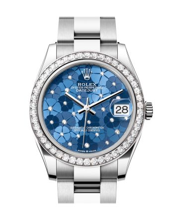 Rolex Datejust 31 Blue Floral Motif Diamond Dial Ladies Watch 278384RBR 278384RBR-0039