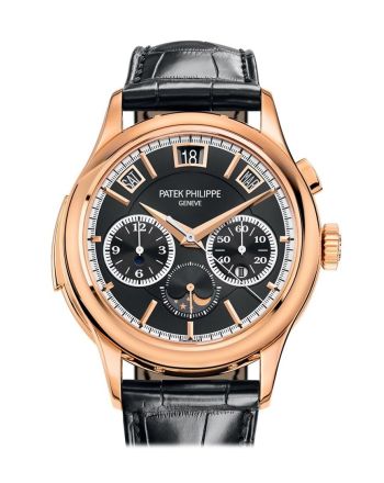 Patek Philippe Grand Complications  Black Sunburst Rose Gold Leather 5208R-001