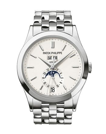 Patek Philippe Complications Silvery Opaline Dial White Gold 38mm Men's Watch 5396/1G-010