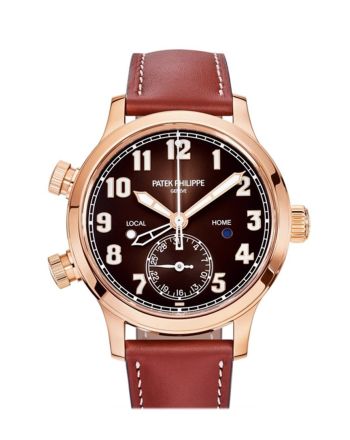 Patek Philippe Complications Calatrava Pilot Travel Time Brown Sunburst Dial Automatic Ladies Watch 7234R-001