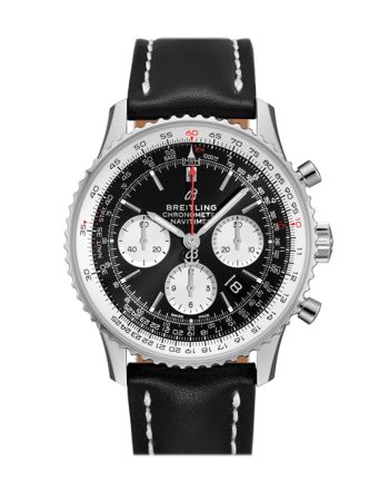 Breitling Navitimer 01 Black Leather Deployment AB0121211 B1X2