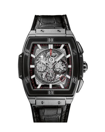 Hublot Spirit of Big Bang Men's Automatic Black Leather Strap 45mm Watch 601.NM.0173.LR