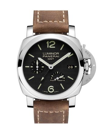 Panerai Luminor 1950 3 Days Gmt Power Reserve Automatic Acciaio 42mm Black Dial Men's Watch Pam00537