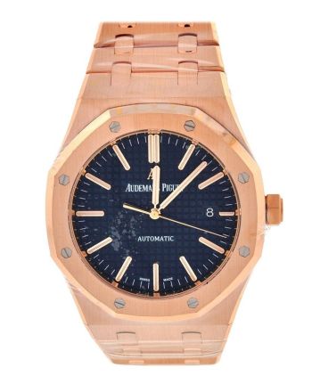 Audemars Piguet Royal Oak Selfwinding Automatic Blue Dial 18kt Pink Gold Men's Watch 15400OR.OO.1220OR.03