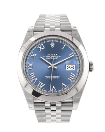 Rolex Datejust 41 Blue Roman Dial Automatic Jubilee Men's Watch 126300