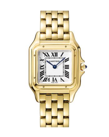 Cartier Panthere de Medium Silver Dial 18kt Yellow Gold Ladies Watch WGPN0009