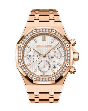 Audemars Piguet Royal Oak 38 Silver-toned dial 18-carat pink gold Watch 26715OR.ZZ.1356OR.01