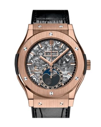 Hublot Classic Fusion Aerofusion Moonphase Sapphire Dial 18k King Gold 45mm Men's Watch 517.OX.0180.LR