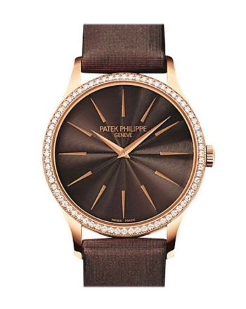 Patek Philippe Calatrava Rose Gold Brown Dial 33mm Ladies Watch 4897R-001