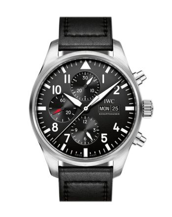 IWC Pilot Black Automatic Chronograph Men's Watch IW377709