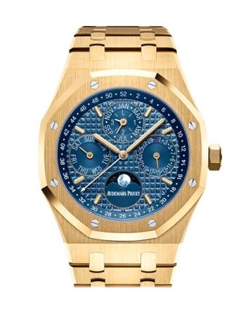 Audemars Piguet Royal Oak 41mm Blue Dial 18K Yellow Gold Men's Watch 26574BA.OO.1220BA.01