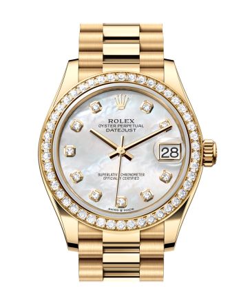 Rolex Datejust 31 Mother Of Pearl Dial Diamond Bezel Yellow Gold Ladies Watch 278288RBR 278288RBR-0006