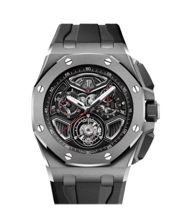 Audemars Piguet Royal Oak Offshore 43 Black inner bezel, openworked dial Black rubber strap Watch 26622TI.GG.D002CA.01