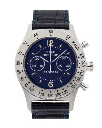 Panerai Mare Nostrum Acciaio Chronograph Blue Dial Men's Watch PAM00716