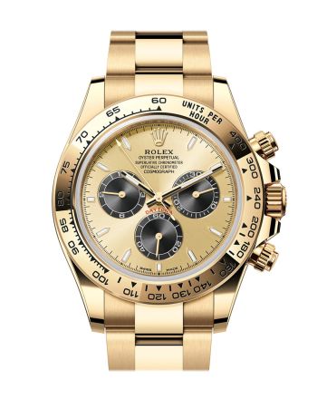 Rolex Daytona 40 Golden and Bright Black	Dial Yellow Gold Mens Watch 126508