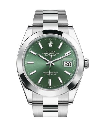 Rolex Datejust 41 Green Stick Dial Oyster Men's Watch 126300 126300-0019