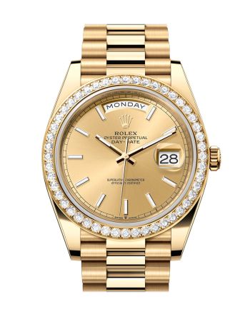 Rolex Day-Date 40 Champagne Dial Yellow Gold President Men's Watch 228348RBR 228348