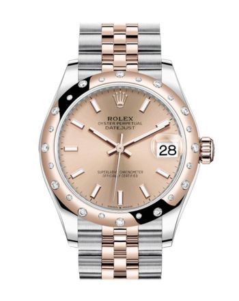 Rolex Datejust 31 Ros?? colour Dial Diamond Bezel Jubilee Rose Gold Two Tone Watch 278341RBR 278341