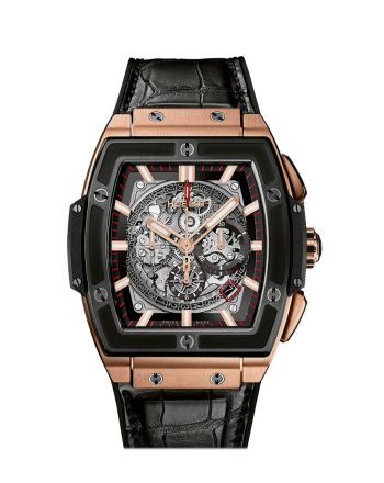 Hublot Spirit Of Big Bang Square Skeleton Dial Black Rubber Band Automatic 45 Men's Watch  601.OM.0183.LR