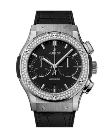 Hublot Classic Fusion Black Dial Chronograph Titanium Automatic Men's Watch 521.NX.1171.LR