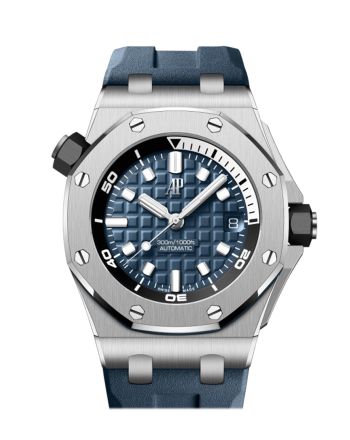 Audemars Piguet Royal Oak Offshore 42 Blue dial Blue rubber strap Watch 15720ST.OO.A027CA.01