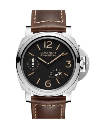 Panerai Luminor 8 Day Brown Leather Black Dial Watch PAM00795