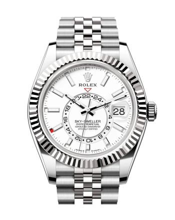 Rolex Sky Dweller 42 White Dial Stainless Steel Jubilee Mens Watch 336934